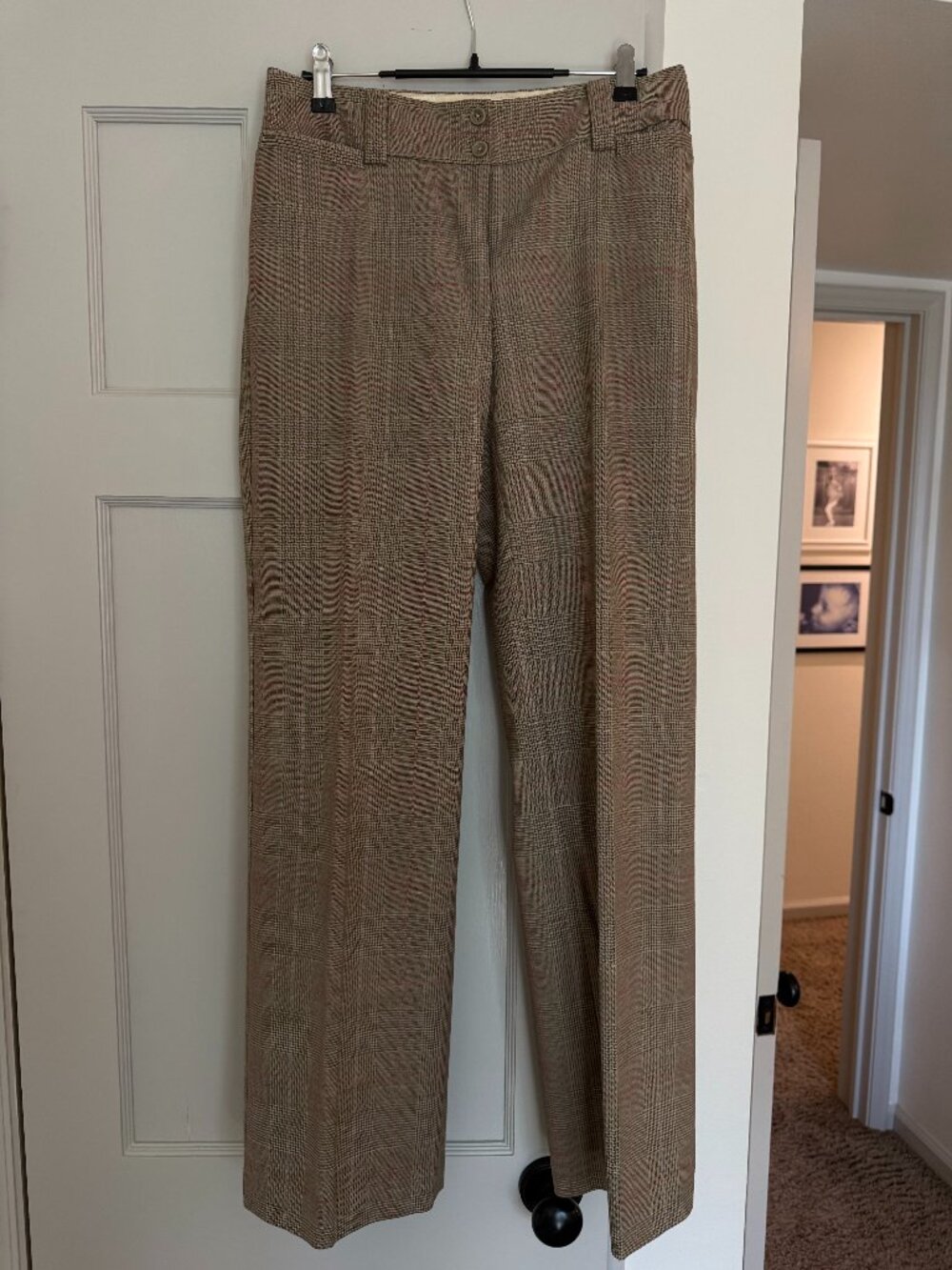 Plaid Tan Slacks